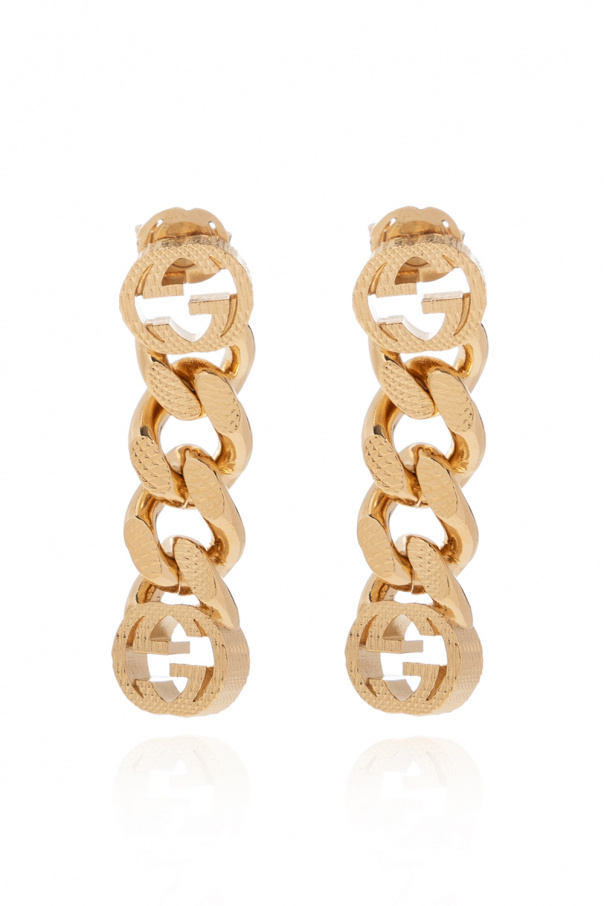 【関税・送料込み】GUCCI EARRINGS GOLD TONE BRASS EARRINGS Gucci 18K Yellow Gold Interlocking G Earrings | Saks Fifth